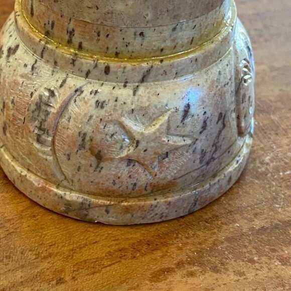 Soapstone Incense Burner 12in High Decorative Celestial Zodiac Moon Sun Marble - Picture 16 of 16